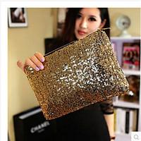 Women Glitter Casual Clutch Gold Black