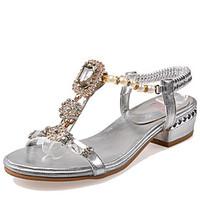 womens shoes chunky heel open toe slingback sandals with rhinestones a ...