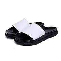 Women\'s Sandals Comfort Slingback Light Soles Leatherette Summer Fall Outdoor Dress Casual Walking Flat Heel White Black Flat