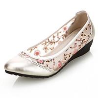 Women\'s Loafers Slip-Ons Summer Fall Comfort Light Soles Silk Outdoor Casual Flat Heel Blushing Pink Blue Silver Black