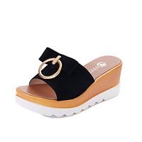 Women\'s Sandals Spring Summer Fall Comfort Fabric Casual Flat Heel Green Black