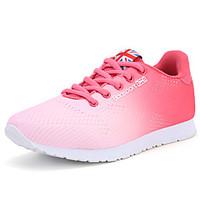 Women\'s Athletic Shoes Spring Summer Fall Comfort Light Soles Tulle Outdoor Office Career Casual Flat Heel Lace-up Running