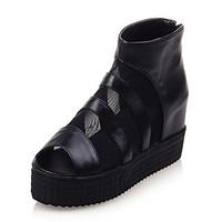 Women\'s Boots Summer Gladiator Comfort Leatherette Dress Casual Platform Split Joint Zipper