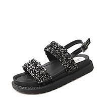 Women\'s Sandals Summer Creepers Leatherette Outdoor Dress Casual Flat Heel Polka Dot Walking