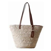 Women Straw Casual Outdoor Tote Summer