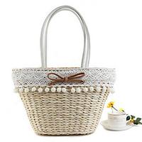 Women Straw Casual Outdoor Tote Summer