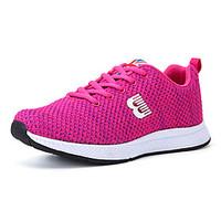 Women\'s Athletic Shoes Spring Summer Fall Comfort Light Soles Tulle Outdoor Athletic Casual Flat Heel Lace-up Running
