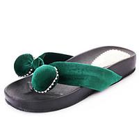 Women\'s Sandals Comfort PU Summer Outdoor Flat Heel Black Beige Green Blushing Pink Flat