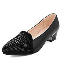 womens shoes chunky heel pointed toe rhinestones slip on pump more col ...