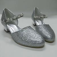 Women\'s Sandals Spring Summer Comfort Glitter Wedding Party Evening Dress Chunky Heel Rhinestone Imitation Pearl