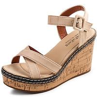 womens sandals summer comfort pu outdoor wedge heel