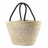 women straw casual outdoor tote summer