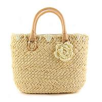 Women Straw Casual Outdoor Tote Summer