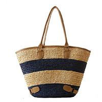 women straw casual outdoor tote summer