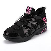 Women\'s Sneakers Ankle Strap Stretch Satin Summer Fall Casual Blushing Pink Black 1in-1 3/4in