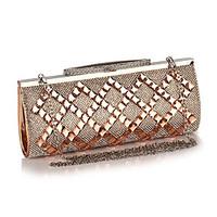 Women Evening Bag Glass Polyester All Seasons Wedding Event/Party Formal Party Evening Club Minaudiere Rhinestone Crystal Clasp Lock