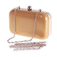 Women Evening Bag Polyester All Seasons Formal Event/Party Wedding Baguette Clasp Lock Silver Black Gold