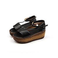 Women\'s Flats Comfort Pigskin Leather Nappa Leather Spring Casual Black Flat