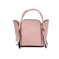 Women Tote PU All Seasons Formal Casual Event/Party Wedding Office Career Barrel Zipper Gray Blushing Pink Red Black Green