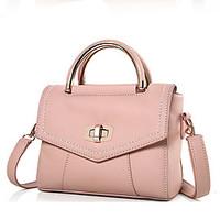 Women Tote PU All Seasons Formal Casual Event/Party Wedding Office Career Flap Clasp Lock Gray Blushing Pink Black Green