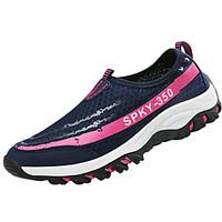 Women\'s Athletic Shoes Spring Fall Comfort Microfibre Casual Flat Heel Black/Red Blushing Pink Black White Walking