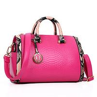 Women Tote PU All Seasons Formal Casual Event/Party Wedding Office Career Weekend Bag Zipper Blushing Pink Red Black White Blue