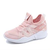 Women\'s Sneakers Comfort Light Soles PU Spring Summer Casual Blushing Pink Black White 1in-1 3/4in