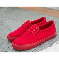 womens sneakers comfort canvas spring casual screen color red black fl ...