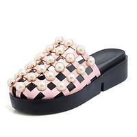 womens sandals summer slingback creepers comfort light soles leatheret ...