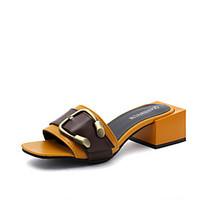Women\'s Sandals Summer Comfort PU Outdoor Walking Low Heel Yellow Black White