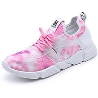 Women\'s Athletic Shoes Spring Summer Fall Comfort Nylon Tulle Outdoor Athletic Casual Low Heel Lace-up Running