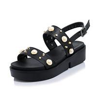 womens sandals summer slingback creepers comfort light soles leatheret ...