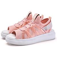 Women\'s Sandals Summer Comfort Light Soles Fabric Outdoor Casual Flat Heel Blushing Pink White Walking Shoes