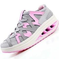 Women\'s Sneakers Summer Comfort Light Soles Tulle Outdoor Casual Low Heel Light Blue Blushing Pink