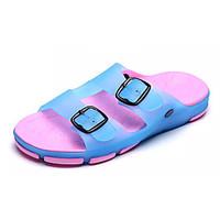 Women\'s Sandals Comfort PVC Summer Casual Walking Comfort Rivet Flat Heel Fuchsia Light Blue Khaki 2in-2 3/4in