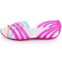 Women\'s Sandals Comfort PVC Spring Casual Blushing Pink Blue Yellow Flat