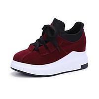 womens sneakers creepers comfort suede spring casual burgundy gray bla ...