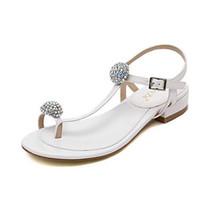 Women\'s Sandals Comfort PU Spring Casual Silver Black White Gold Flat