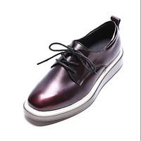 womens sneakers comfort pu leather spring casual burgundy black flat