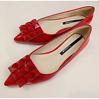 womens flats comfort patent leather spring casual red gray black flat