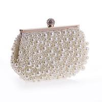 Women Evening Bag Polyester All Seasons Formal Casual Event/Party Wedding Minaudiere Imitation Pearl Crystal/ Handbag Clutch More Colors
