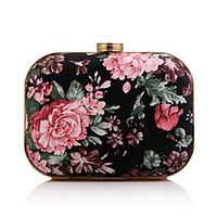 Women Evening Bag PU All Seasons Event/Party Wedding Minaudiere Flower Clasp Lock Red Yellow Pale Pink Handbag Clutch More Colors
