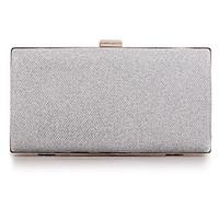 Women Evening Bag Polyester All Seasons Formal Casual Event/Party Wedding Minaudiere Crystal/ Lock Silver Black Handbag Clutch More Colors