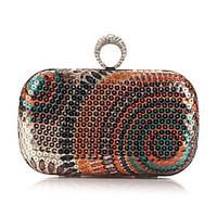 Women Evening Bag Polyester All Seasons Formal Casual Event/Party Wedding Minaudiere Sequin Clasp Lock Gray Green Gold
