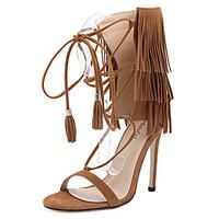 womens shoes leather cashmere stiletto heel heels open toe sandals par ...