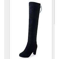 Women\'s Boots Comfort PU Spring Casual Gray Black Flat