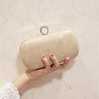 Women Evening Bag PU All Seasons Event/Party Casual Party Evening Club Baguette Magnetic khaki White