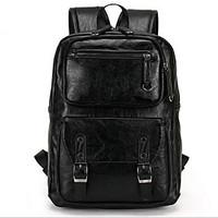 women cowhide casual backpack