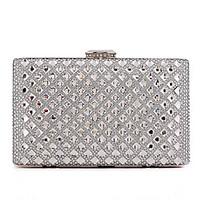 Women Evening Bag Glass Polyester All Seasons Wedding Event/Party Formal Party Evening Club Minaudiere Rhinestone Crystal Clasp Lock