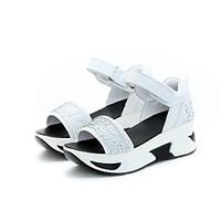 womens sandals spring comfort pu casual black white